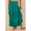 image:imageRVivimos Womens High Waisted Ruffle Layered Midi SkirtDark Green