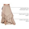 image:imageRVivimos Womens High Waisted Ruffle Layered Midi SkirtKhaki