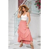 image:imageRVivimos Womens High Waisted Ruffle Layered Midi SkirtPink
