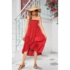 image:imageRVivimos Womens High Waisted Ruffle Layered Midi SkirtRed