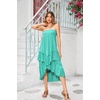 image:imageRVivimos Womens High Waisted Ruffle Layered Midi SkirtTurquoise