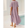 image:imageRVivimos Womens Summer Cotton Casual Flowy Maxi DressDusty Purple