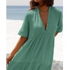 image:imageRVivimos Womens Summer Cotton Casual Flowy Maxi DressGreen