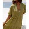 image:imageRVivimos Womens Summer Cotton Casual Flowy Maxi DressOlive Green