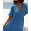image:imageRVivimos Womens Summer Cotton Casual Flowy Maxi DressRoyal Blue