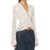 image:imageRVivimos Womens Summer Lace Bell Sleeve Button Down See Through TopsWhite