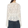 image:imageRVivimos Womens Summer Lace Bell Sleeve Button Down See Through TopsWhite
