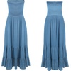 image:imageRVivimos Womens Boho Strapless Smocked Maxi Tube DressBlue2