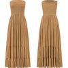 image:imageRVivimos Womens Boho Strapless Smocked Maxi Tube DressDarkyellow2