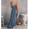 image:imageRVivimos Womens Boho Strapless Smocked Maxi Tube DressHazeblue2