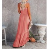 image:imageRVivimos Womens Boho Strapless Smocked Maxi Tube DressPink2