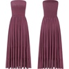 image:imageRVivimos Womens Boho Strapless Smocked Maxi Tube DressPurplered2