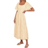 image:imageRVivimos Womens Cotton Eyelet Embroidery ALine Midi DressApricot