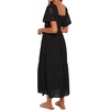 image:imageRVivimos Womens Cotton Eyelet Embroidery ALine Midi DressBlack