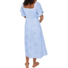 image:imageRVivimos Womens Cotton Eyelet Embroidery ALine Midi DressLight Blue