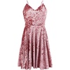 image:imageRVivimos Womens Crushed Velvet Swing Skater Mini DressPink
