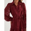 image:imageRVivimos Womens Fall Chiffon Jacquard Button Down Midi DressWine Red