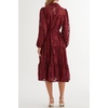 image:imageRVivimos Womens Fall Chiffon Jacquard Button Down Midi DressWine Red