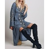 image:imageRVivimos Womens Floral Embroidered High Low Long DressesDusty Blue