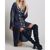 image:imageRVivimos Womens Floral Embroidered High Low Long DressesNavy Blue