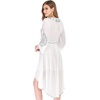 image:imageRVivimos Womens Floral Embroidered High Low Long DressesWhite