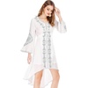 image:imageRVivimos Womens Floral Embroidered High Low Long DressesWhite