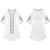 image:imageRVivimos Womens Floral Embroidered High Low Long DressesWhite