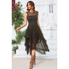 image:imageRVivimos Womens Lace Long Dress with Slip Two PiecesArmygreen