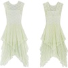 image:imageRVivimos Womens Lace Long Dress with Slip Two PiecesMint Green