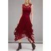 image:imageRVivimos Womens Lace Long Dress with Slip Two PiecesWine Red