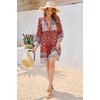 image:imageRVivimos Womens Long Sleeve Floral Print Tunic Mini DressAurorared