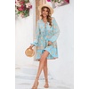 image:imageRVivimos Womens Long Sleeve Floral Print Tunic Mini DressSkyblue1