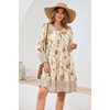 image:imageRVivimos Womens Long Sleeve Floral Print Tunic Mini DressWhite