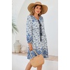 image:imageRVivimos Womens Long Sleeve Floral Print Tunic Mini DressWhiteblue2