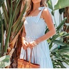 image:imageRVivimos Womens Summer Adjustable Straps Cotton Maxi Dress with PocketsBluestripe