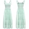 image:imageRVivimos Womens Summer Adjustable Straps Cotton Maxi Dress with PocketsGreenstripe