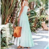 image:imageRVivimos Womens Summer Adjustable Straps Cotton Maxi Dress with PocketsGreenstripe