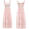 image:imageRVivimos Womens Summer Adjustable Straps Cotton Maxi Dress with PocketsPinkstripe