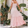 image:imageRVivimos Womens Summer Adjustable Straps Cotton Maxi Dress with PocketsPinkstripe