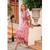 image:imageRVivimos Womens Summer Boho Floral Print V Neck Flowy DressLightpink
