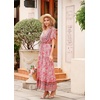 image:imageRVivimos Womens Summer Boho Floral Print V Neck Flowy DressLightpink