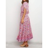image:imageRVivimos Womens Summer Boho Floral Print V Neck Flowy DressPink