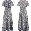 image:imageRVivimos Womens Summer Boho Floral Print V Neck Flowy DressSmoke Black
