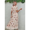 image:imageRVivimos Womens Summer Boho Floral Print V Neck Flowy DressWhite