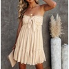 image:imageRVivimos Womens Summer Boho Sleeveless Tube Top Mini DressBeige