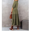 image:imageRVivimos Womens Summer Cotton Button Down Midi Dress with PocketsArmygreen