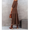 image:imageRVivimos Womens Summer Cotton Button Down Midi Dress with PocketsBrown