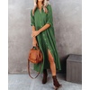 image:imageRVivimos Womens Summer Cotton Button Down Midi Dress with PocketsDarkgreen
