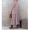 image:imageRVivimos Womens Summer Cotton Button Down Midi Dress with PocketsDusty Purple