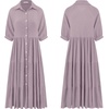 image:imageRVivimos Womens Summer Cotton Button Down Midi Dress with PocketsDusty Purple